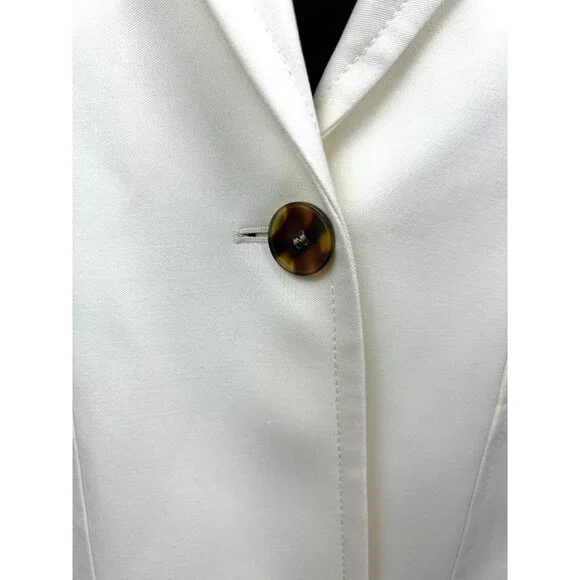 Reiss Women's Ember Cream Off White Tailored Single Breasted One Button Blazer 6 - Picture 14 of 16